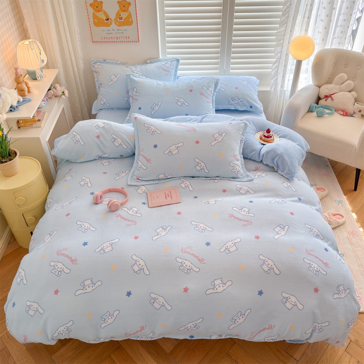 91家纺网 家纺一手货源 找家纺 （总）名兮家居 2025新款经典奥特曼-三丽鸥加厚牛奶绒单被套