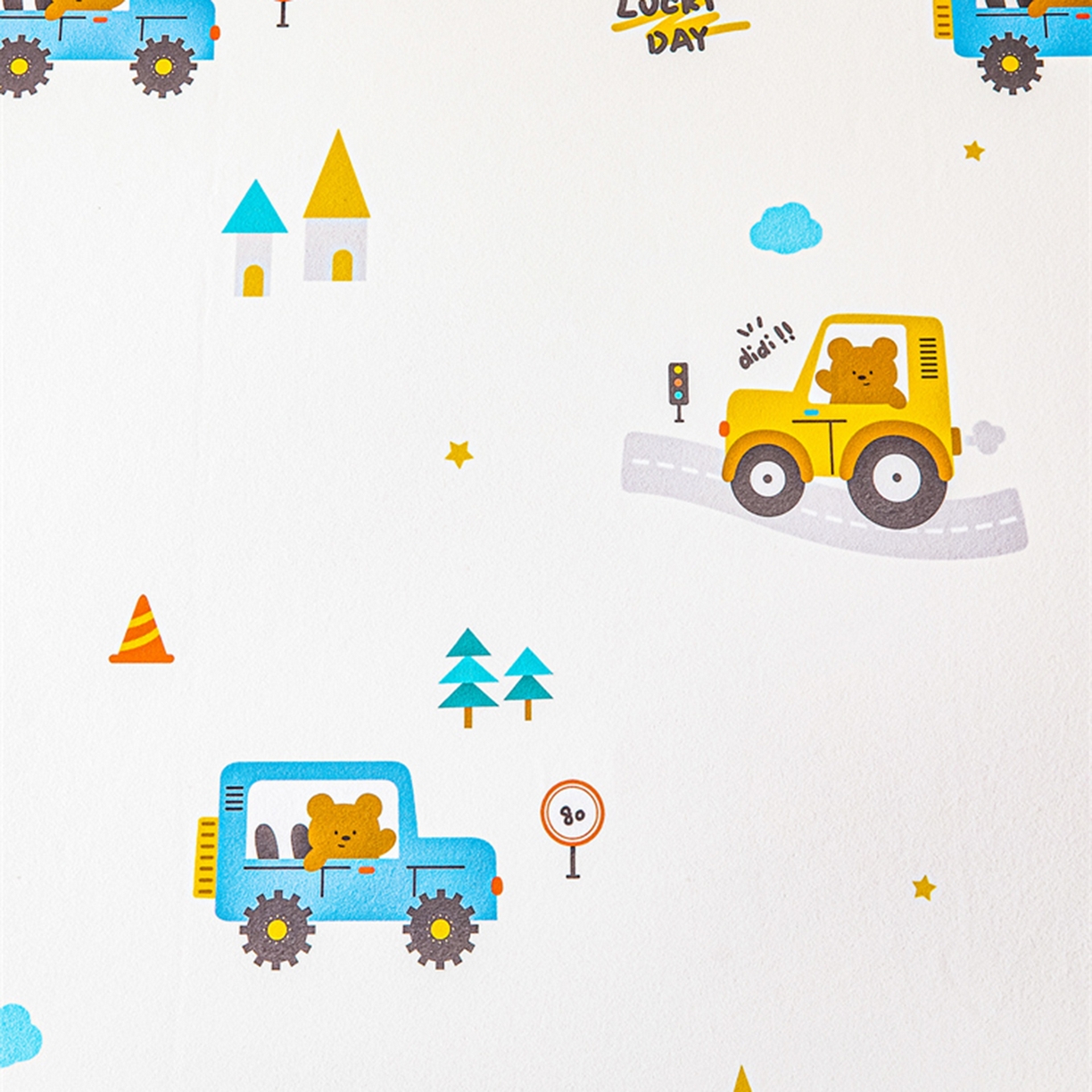 91家纺网 家纺一手货源 找家纺 雯豆家纺 2025新款防水隔尿垫子卡通成人床垫保护罩A类宝宝尿垫 防水隔尿垫-小汽车