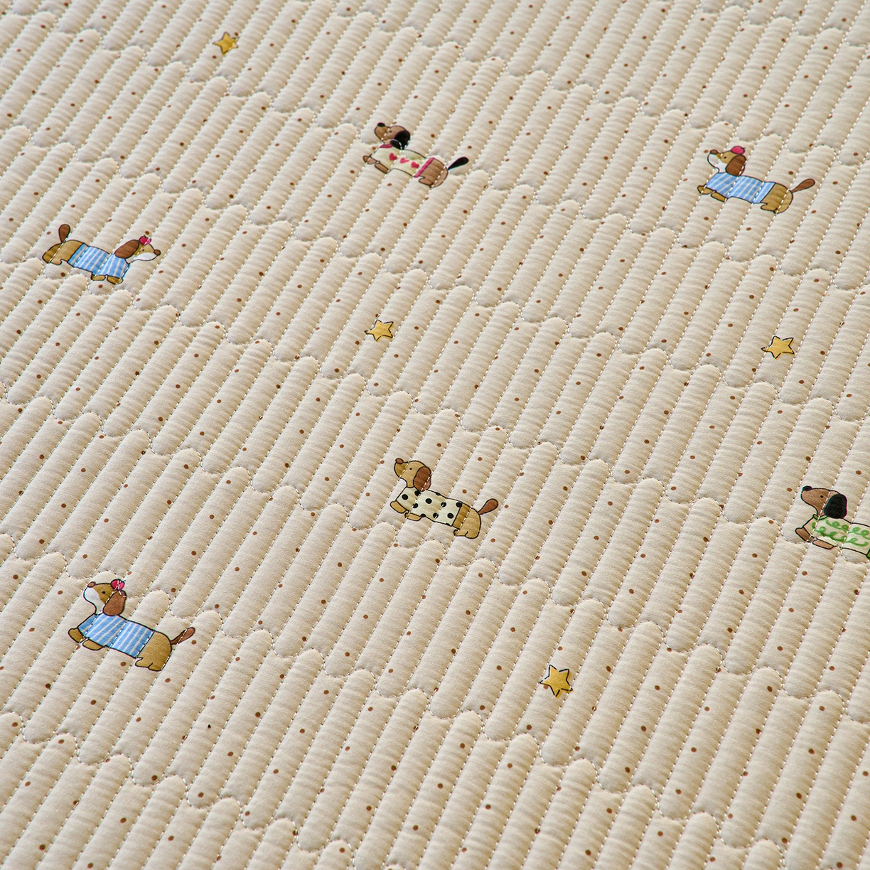 91家纺网 家纺一手货源 找家纺 小叮当家纺仓储工厂店 2025新款棉加绒床垫一面全棉一面牛奶绒床褥垫软床垫床盖四季通用 星星柯基(A棉B绒）