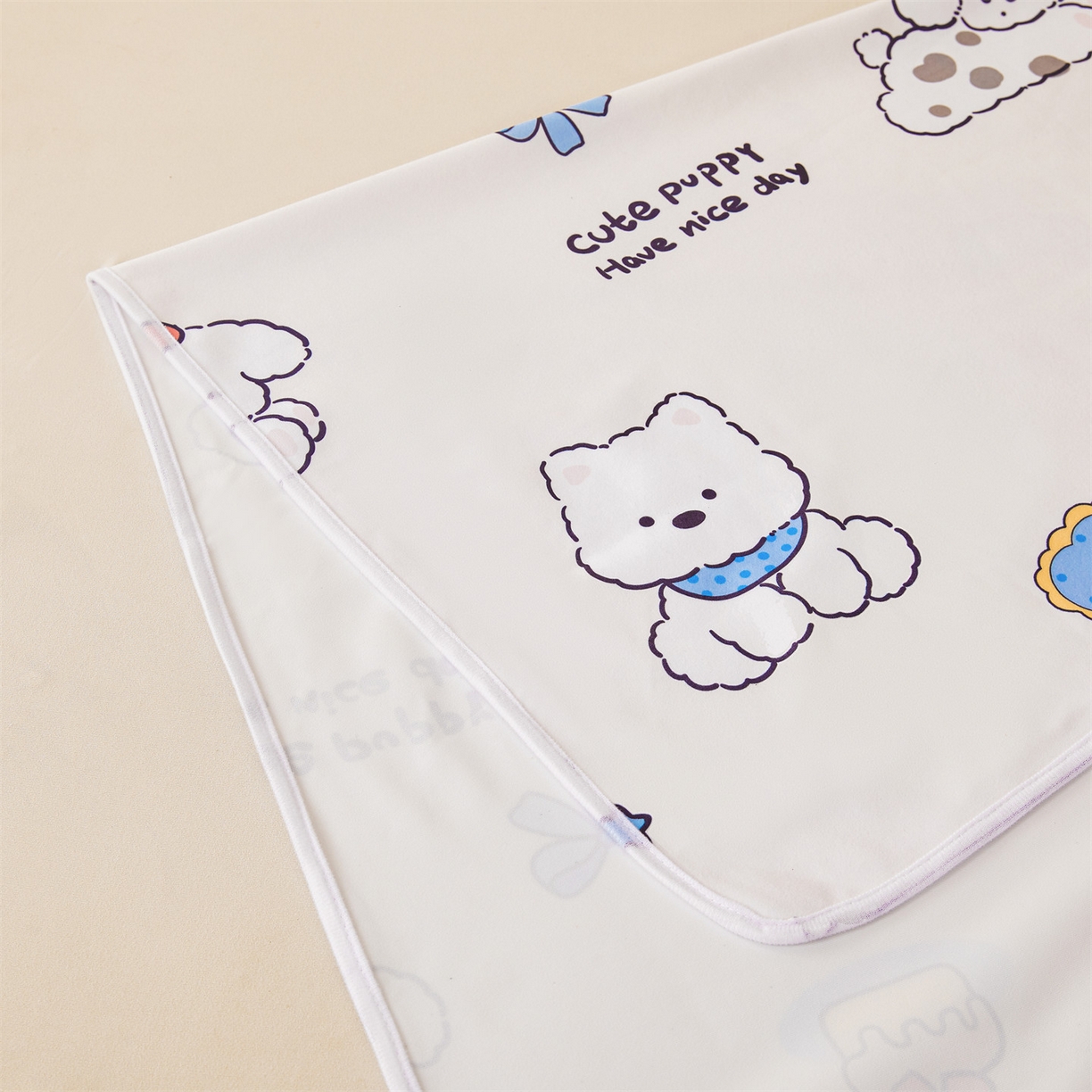 91家纺网 家纺一手货源 找家纺 雯豆家纺 2025新款防水隔尿垫子卡通成人床垫保护罩A类宝宝尿垫 防水隔尿垫-音乐小狗