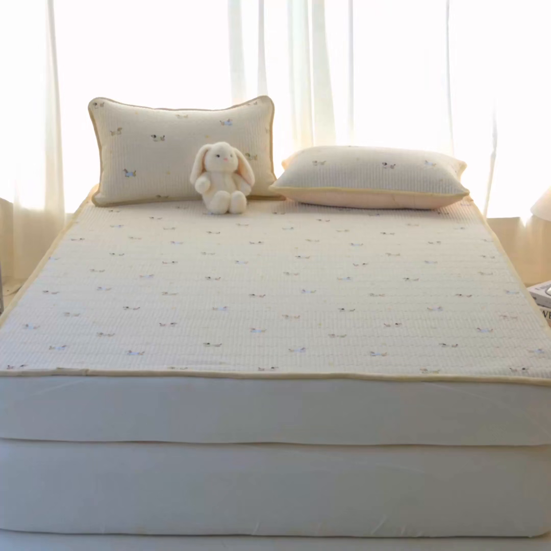 91家纺网 家纺一手货源 找家纺 小叮当家纺仓储工厂店 2025新款棉加绒床垫一面全棉一面牛奶绒床褥垫软床垫床盖四季通用 星星柯基(A棉B绒）