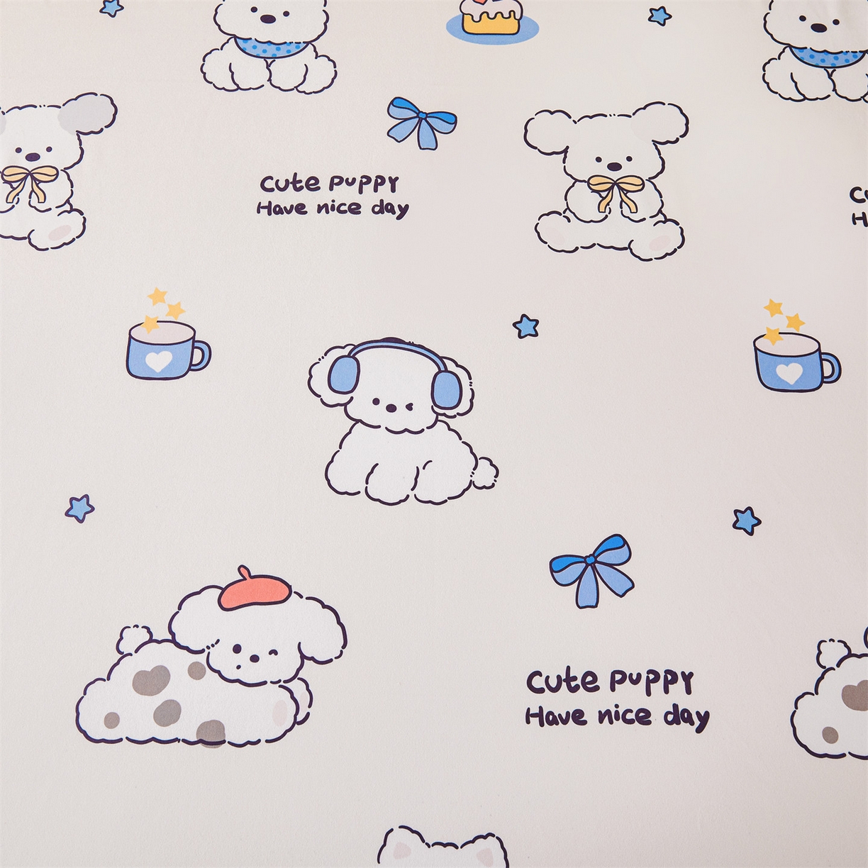 91家纺网 家纺一手货源 找家纺 雯豆家纺 2025新款防水隔尿垫子卡通成人床垫保护罩A类宝宝尿垫 防水隔尿垫-音乐小狗