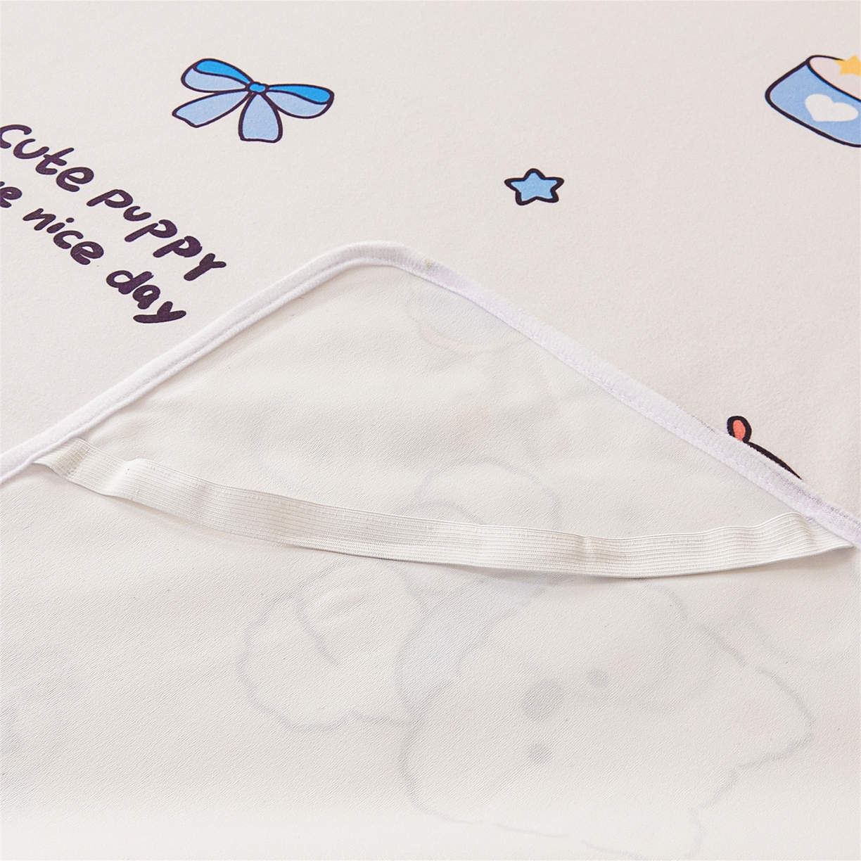 91家纺网 家纺一手货源 找家纺 雯豆家纺 2025新款防水隔尿垫子卡通成人床垫保护罩A类宝宝尿垫 防水隔尿垫-音乐小狗