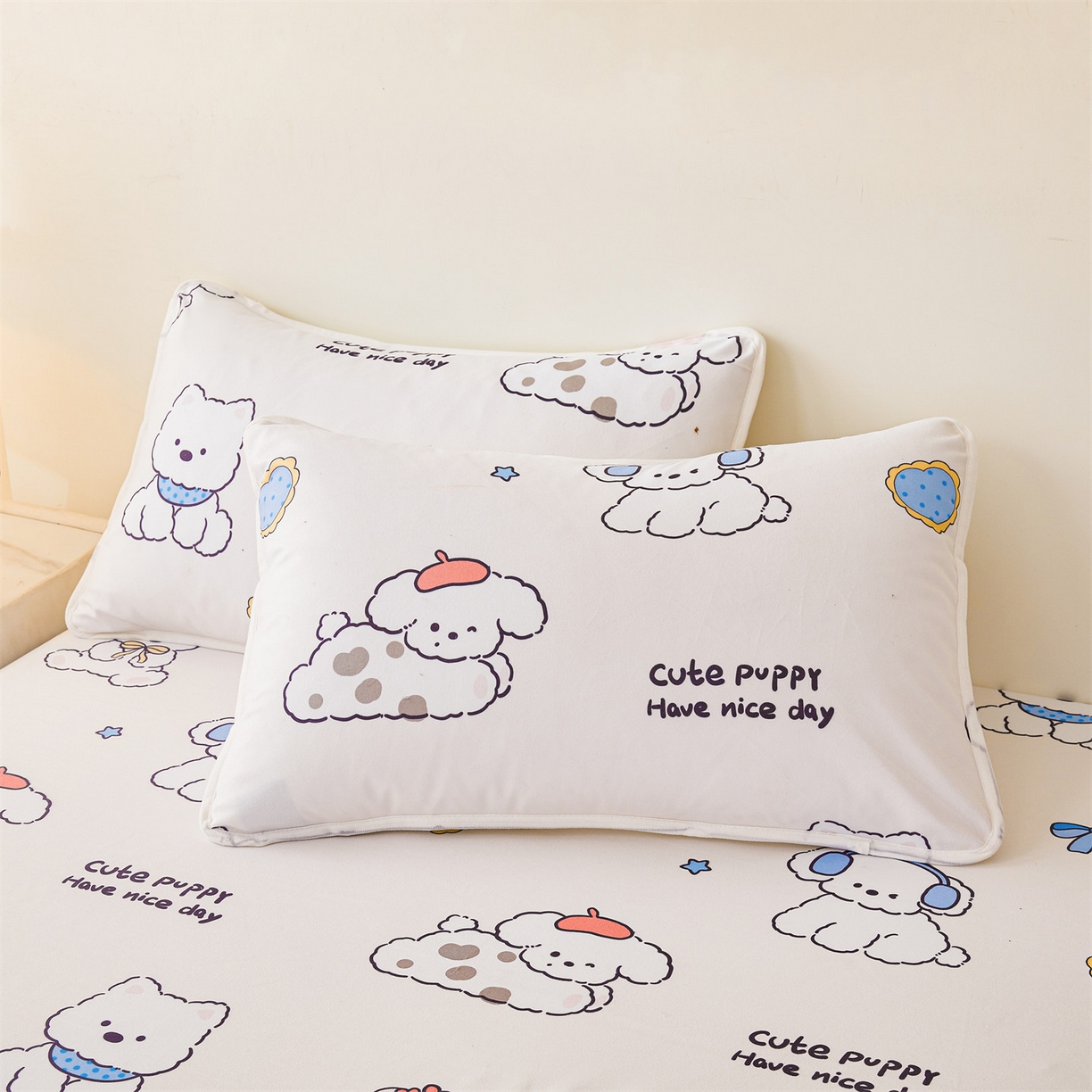 91家纺网 家纺一手货源 找家纺 雯豆家纺 2025新款防水隔尿垫子卡通成人床垫保护罩A类宝宝尿垫 防水隔尿垫-音乐小狗