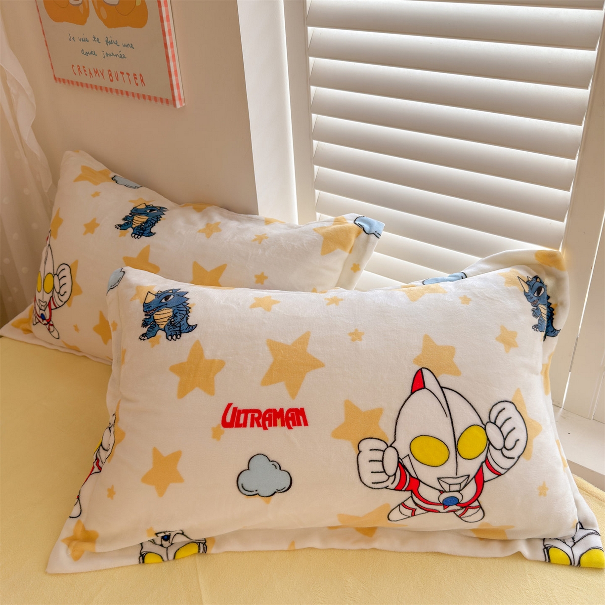 91家纺网 家纺一手货源 找家纺 名兮家居 2025新款经典奥特曼-三丽鸥加厚牛奶绒单被套 星空战士