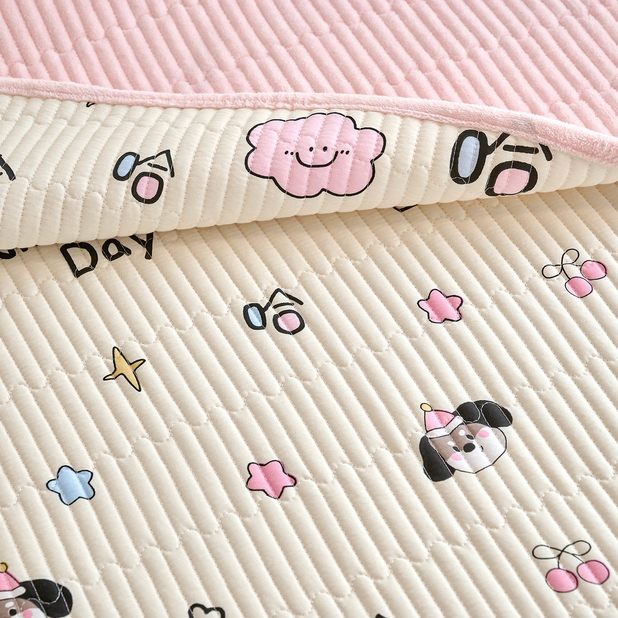 91家纺网 家纺一手货源 找家纺 （总）小叮当家纺仓储工厂店 2025新款A版全棉B版牛奶绒床盖系列单床盖床盖单件