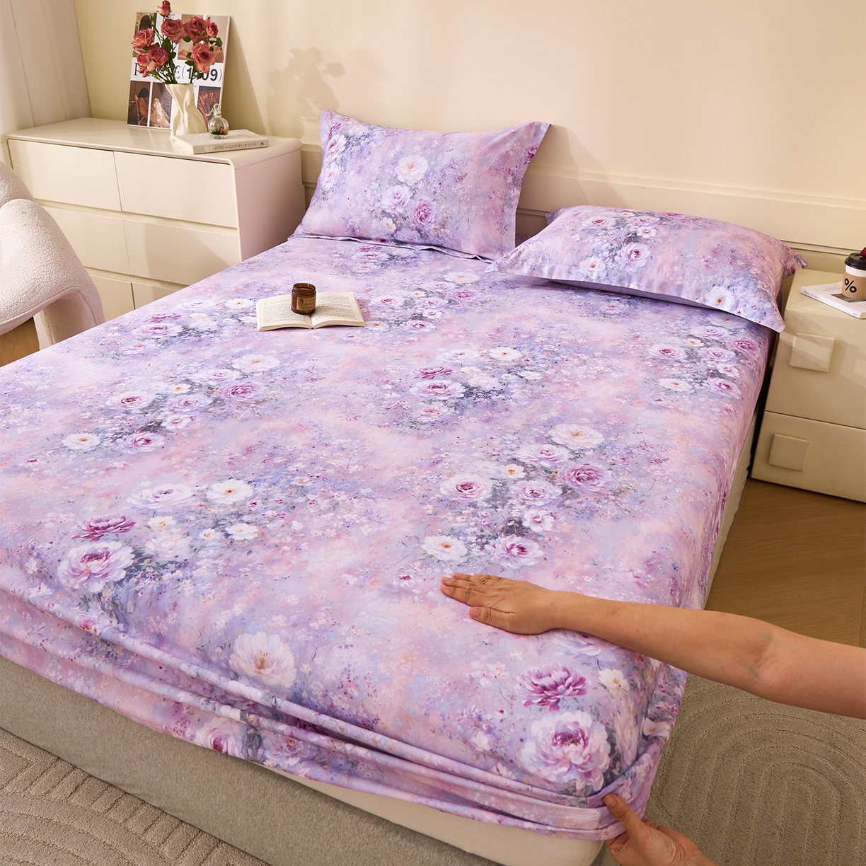 （总）元元家居（元元被业） 2025秋冬新款全棉纯棉磨毛印花单床笠