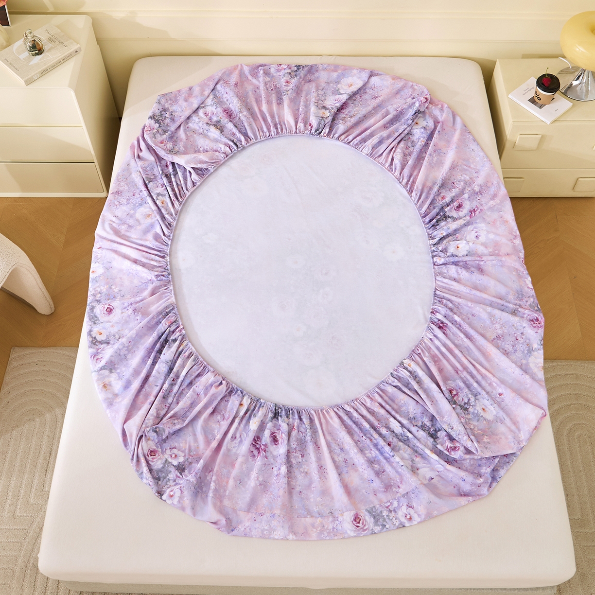 91家纺网 家纺一手货源 找家纺 （总）元元家居（元元被业） 2025秋冬新款全棉纯棉磨毛印花单床笠