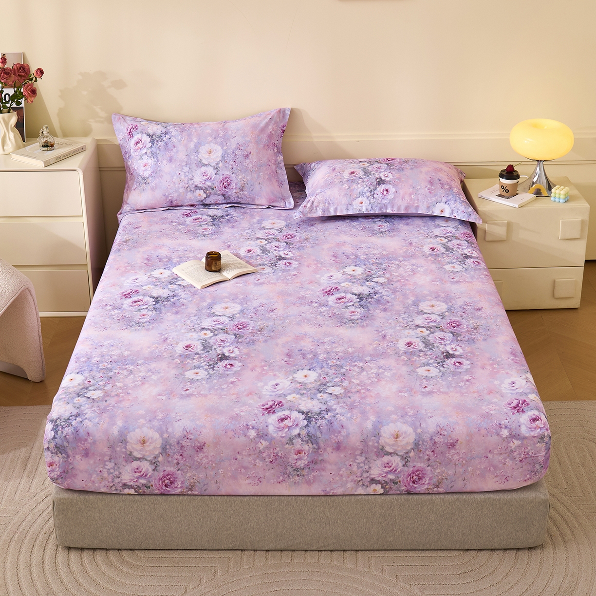 91家纺网 家纺一手货源 找家纺 （总）元元家居（元元被业） 2025秋冬新款全棉纯棉磨毛印花单床笠