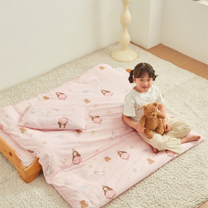 91家纺网 家纺一手货源 找家纺 艾佳宝贝 2025新款A类全棉多功能可拆卸儿童盖毯四季被子 甜甜小公主