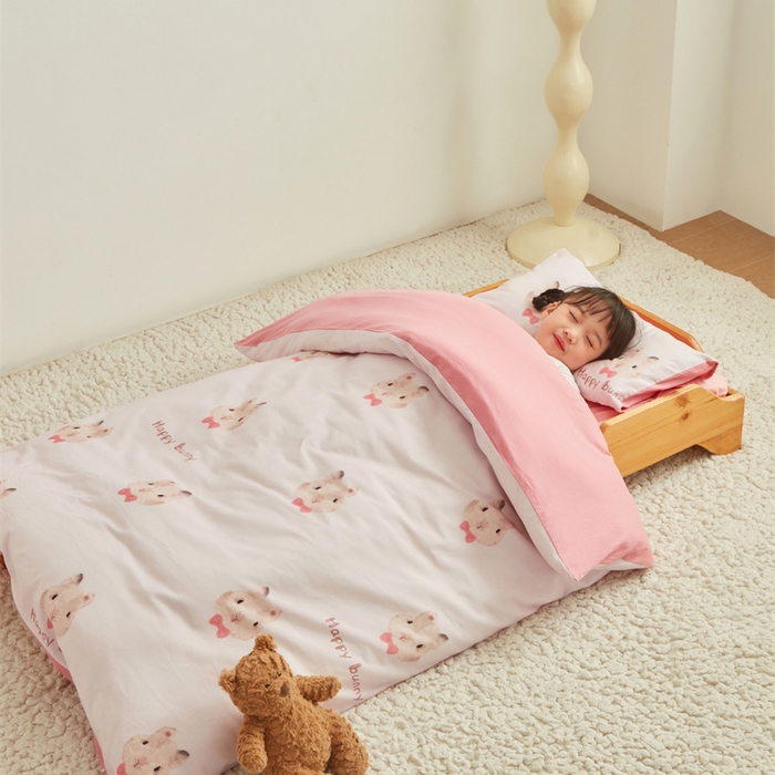艾佳宝贝 2025新款A类全棉多功能可拆卸儿童盖毯四季被子 乖萌甜兔