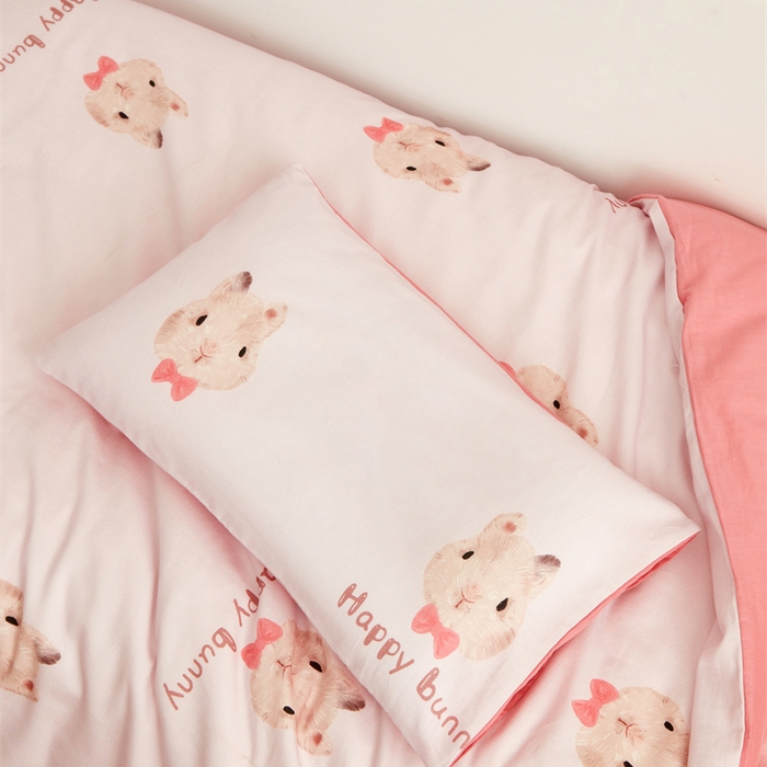 91家纺网 家纺一手货源 找家纺 艾佳宝贝 2025新款A类全棉多功能可拆卸儿童盖毯四季被子 乖萌甜兔