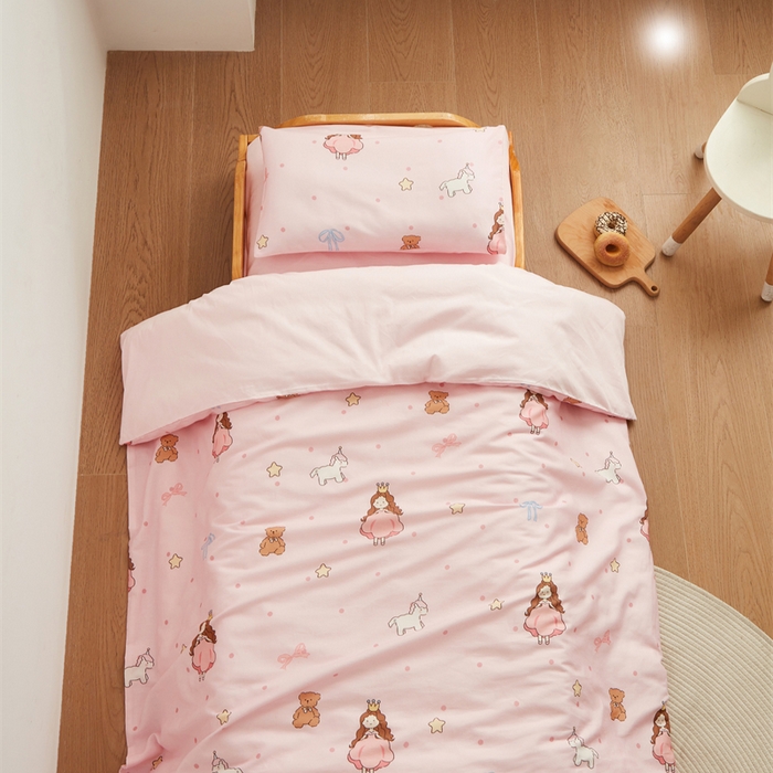 91家纺网 家纺一手货源 找家纺 艾佳宝贝 2025新款A类全棉多功能可拆卸儿童盖毯四季被子 甜甜小公主