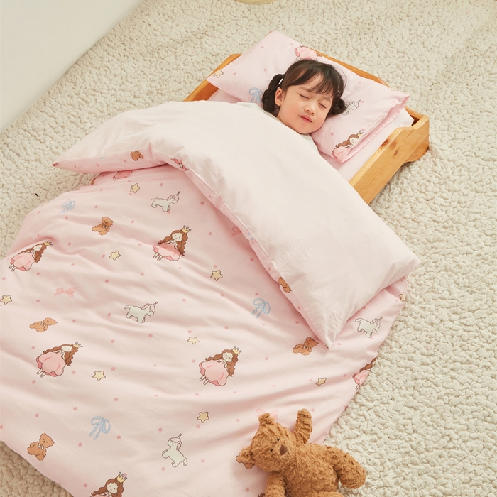 91家纺网 家纺一手货源 找家纺 艾佳宝贝 2025新款A类全棉多功能可拆卸儿童盖毯四季被子 甜甜小公主