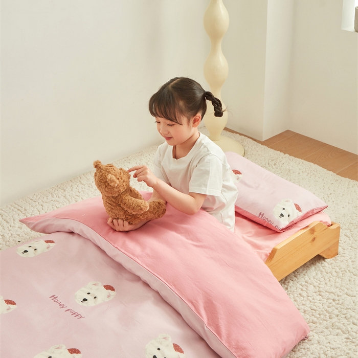 91家纺网 家纺一手货源 找家纺 艾佳宝贝 2025新款A类全棉多功能可拆卸儿童盖毯四季被子 乖萌小狗