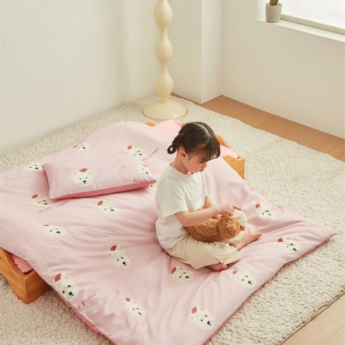 91家纺网 家纺一手货源 找家纺 艾佳宝贝 2025新款A类全棉多功能可拆卸儿童盖毯四季被子 乖萌小狗