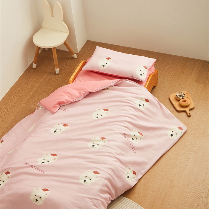 91家纺网 家纺一手货源 找家纺 艾佳宝贝 2025新款A类全棉多功能可拆卸儿童盖毯四季被子 乖萌小狗