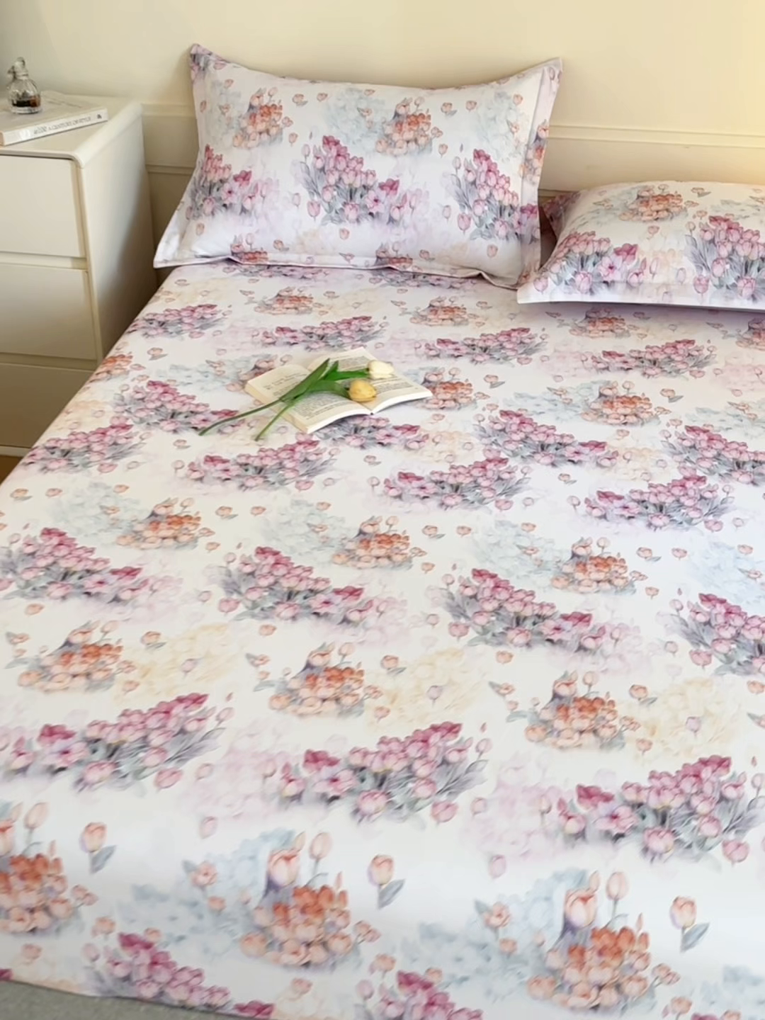 91家纺网 家纺一手货源 找家纺 元元家居（元元被业） 2025秋冬新款全棉纯棉磨毛印花单床笠 大漂亮