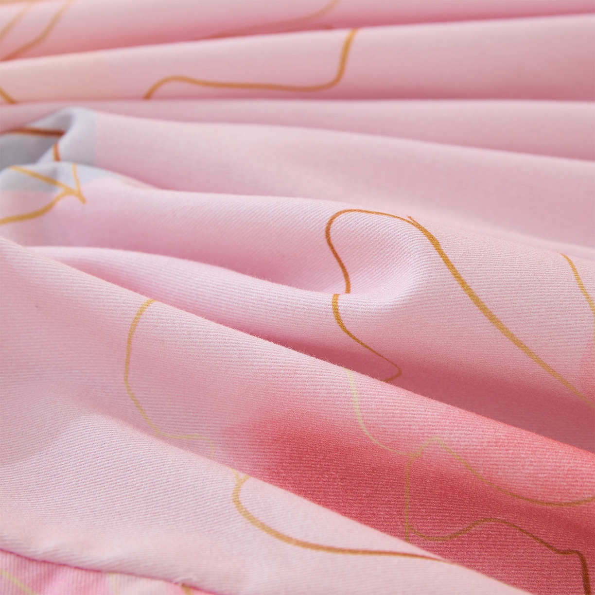 91家纺网 家纺一手货源 找家纺 元元家居（元元被业） 2025秋冬新款全棉纯棉磨毛印花单床笠 光韵花季