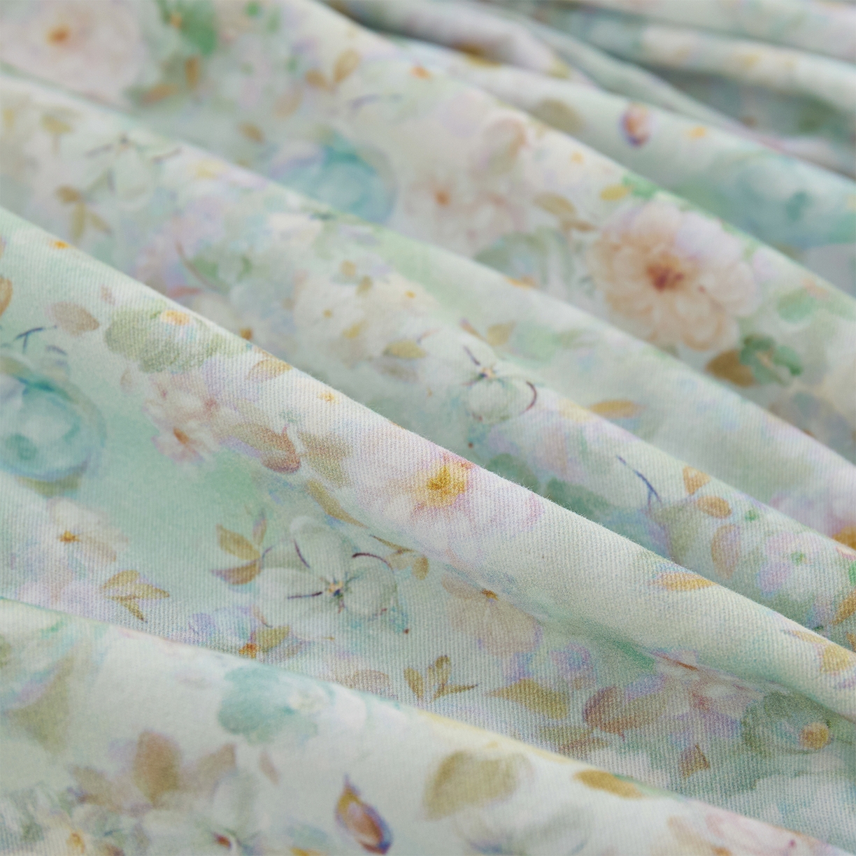 91家纺网 家纺一手货源 找家纺 元元家居（元元被业） 2025秋冬新款全棉纯棉磨毛印花单床笠 锦云情深