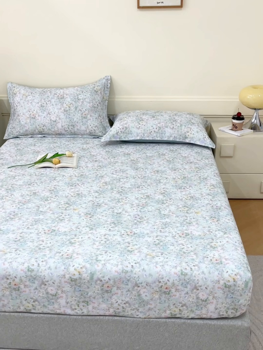 91家纺网 家纺一手货源 找家纺 元元家居（元元被业） 2025秋冬新款全棉纯棉磨毛印花单床笠 锦云情深