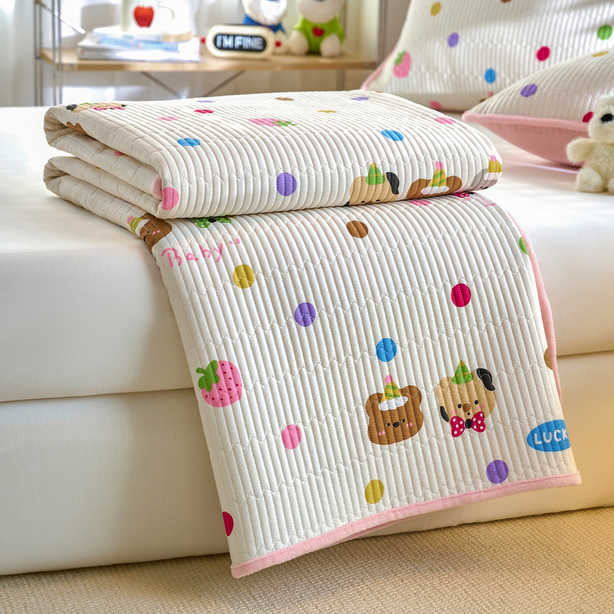 91家纺网 家纺一手货源 找家纺 小叮当家纺仓储工厂店 2025新款A版全棉B版牛奶绒床盖系列单床盖床盖单件 冒险家（A棉B绒）