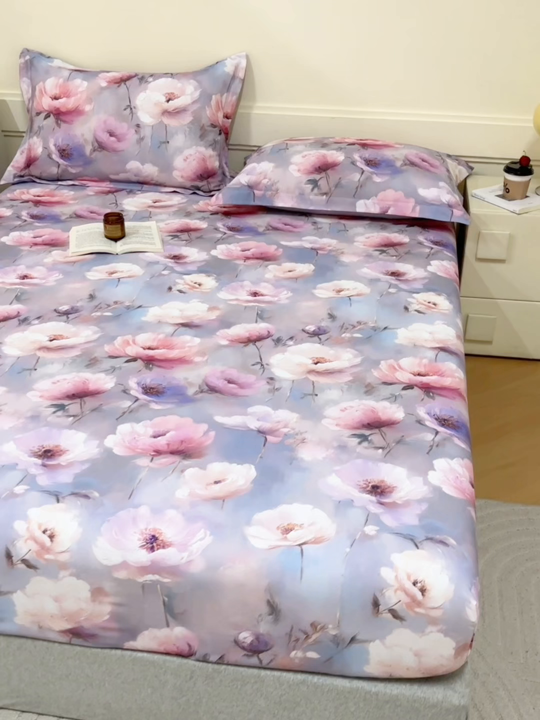 91家纺网 家纺一手货源 找家纺 元元家居（元元被业） 2025秋冬新款全棉纯棉磨毛印花单床笠 山间闲云