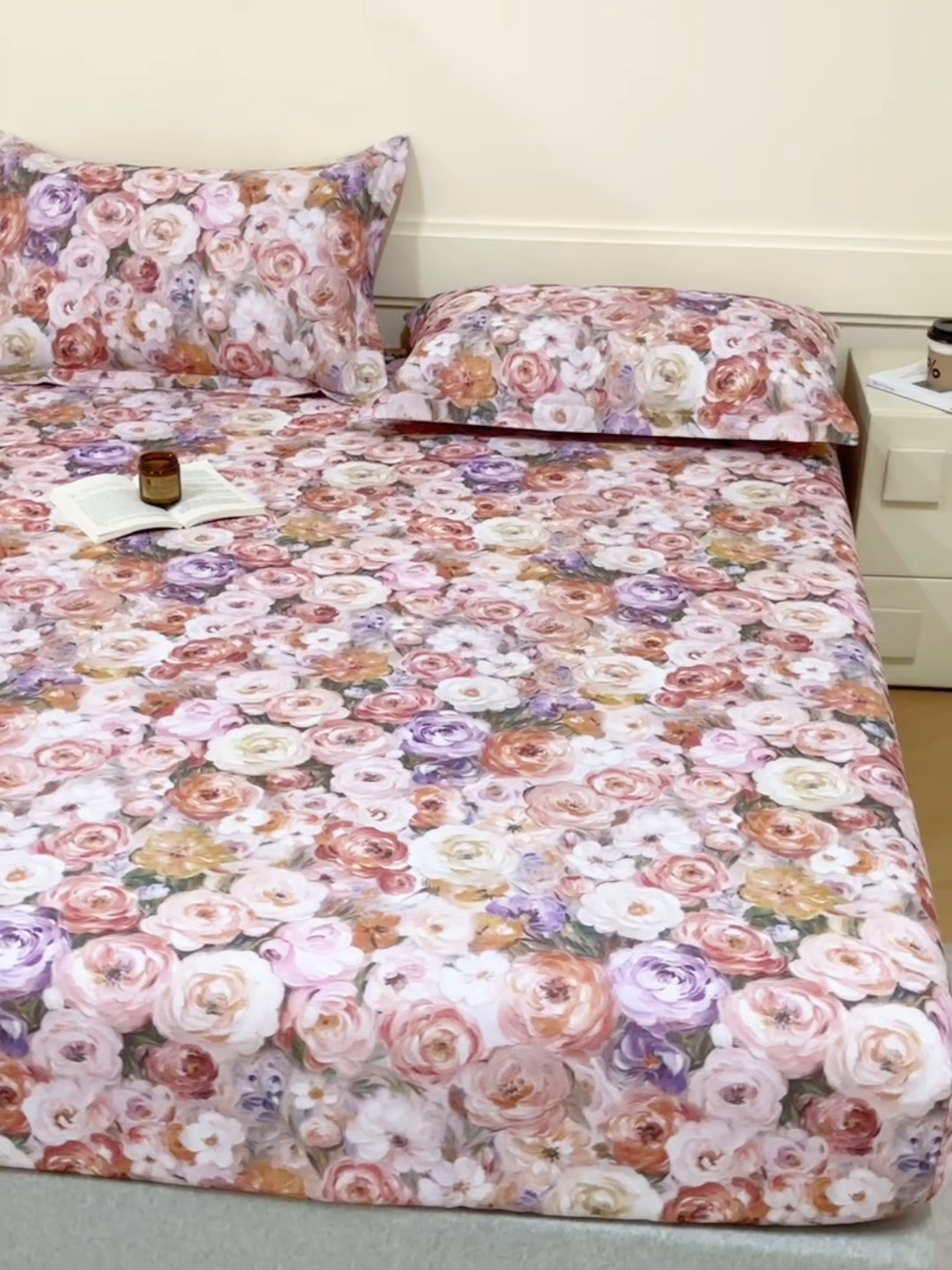 91家纺网 家纺一手货源 找家纺 元元家居（元元被业） 2025秋冬新款全棉纯棉磨毛印花单床笠 听香水榭