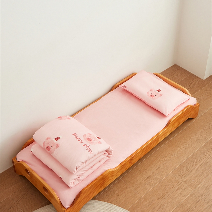 91家纺网 家纺一手货源 找家纺 艾佳宝贝 2025新款A类全棉多功能可拆卸儿童盖毯四季被子 乖巧萌猪