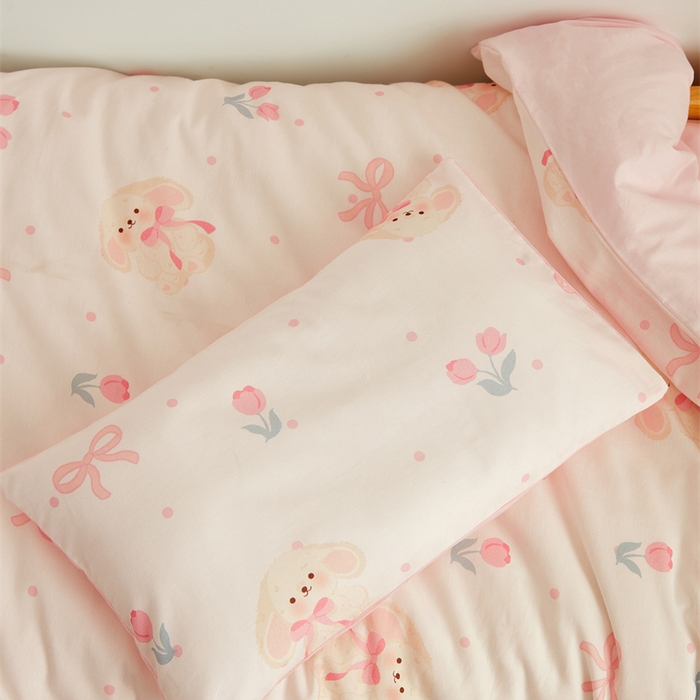 91家纺网 家纺一手货源 找家纺 艾佳宝贝 2025新款A类全棉多功能可拆卸儿童盖毯四季被子 小香兔