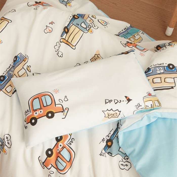 91家纺网 家纺一手货源 找家纺 艾佳宝贝 2025新款A类全棉多功能可拆卸儿童盖毯四季被子 巴士汽车