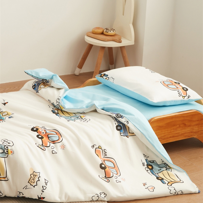 91家纺网 家纺一手货源 找家纺 艾佳宝贝 2025新款A类全棉多功能可拆卸儿童盖毯四季被子 巴士汽车