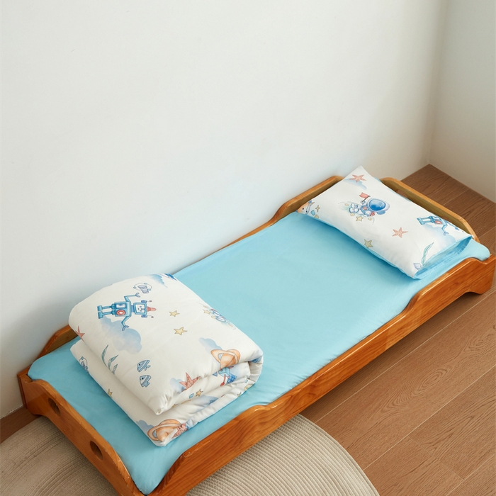 91家纺网 家纺一手货源 找家纺 艾佳宝贝 2025新款A类全棉多功能可拆卸儿童盖毯四季被子 太空飞行