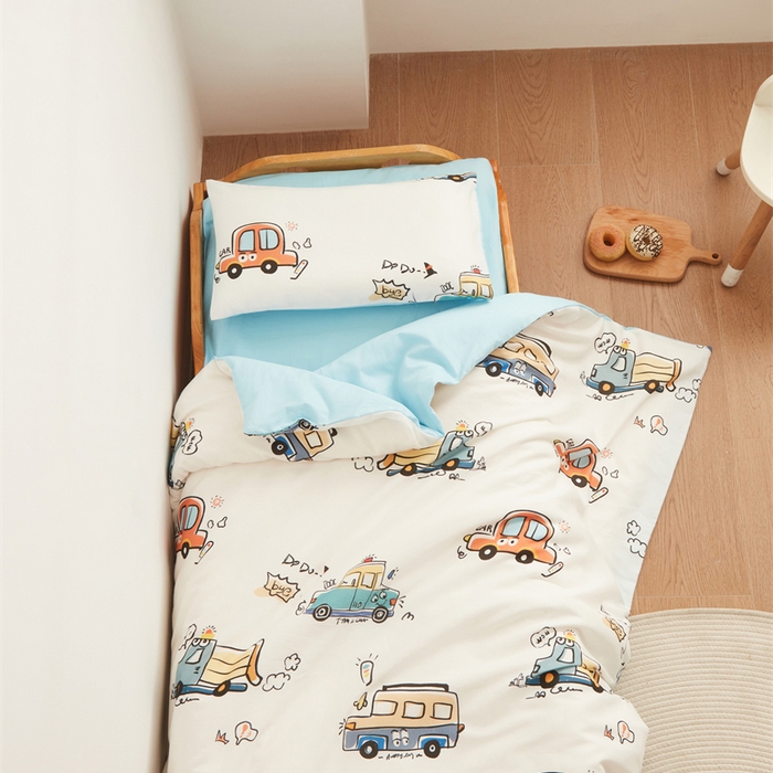 91家纺网 家纺一手货源 找家纺 艾佳宝贝 2025新款A类全棉多功能可拆卸儿童盖毯四季被子 巴士汽车