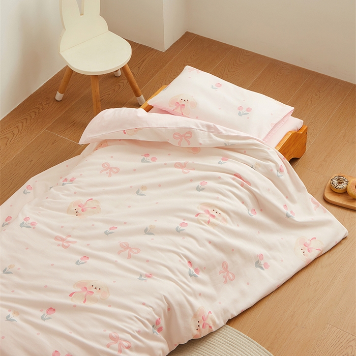 91家纺网 家纺一手货源 找家纺 艾佳宝贝 2025新款A类全棉多功能可拆卸儿童盖毯四季被子 小香兔