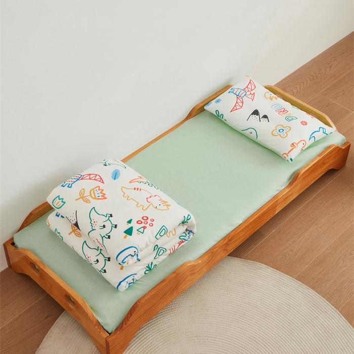 91家纺网 家纺一手货源 找家纺 艾佳宝贝 2025新款A类全棉多功能可拆卸儿童盖毯四季被子 好多恐龙