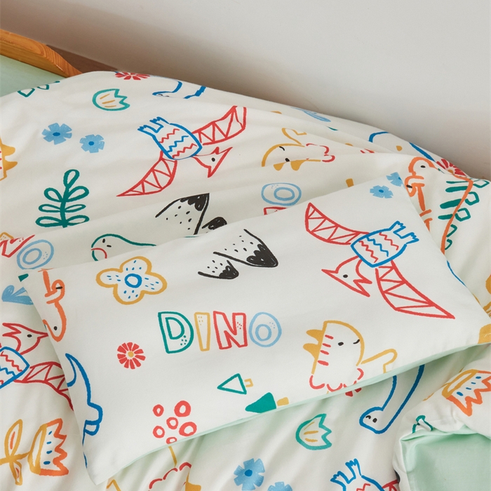 91家纺网 家纺一手货源 找家纺 艾佳宝贝 2025新款A类全棉多功能可拆卸儿童盖毯四季被子 好多恐龙