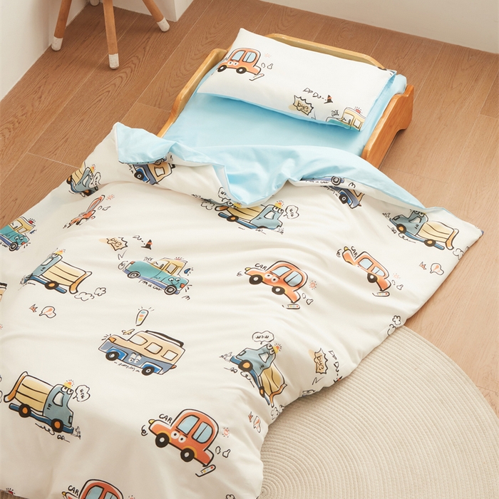 91家纺网 家纺一手货源 找家纺 艾佳宝贝 2025新款A类全棉多功能可拆卸儿童盖毯四季被子 巴士汽车