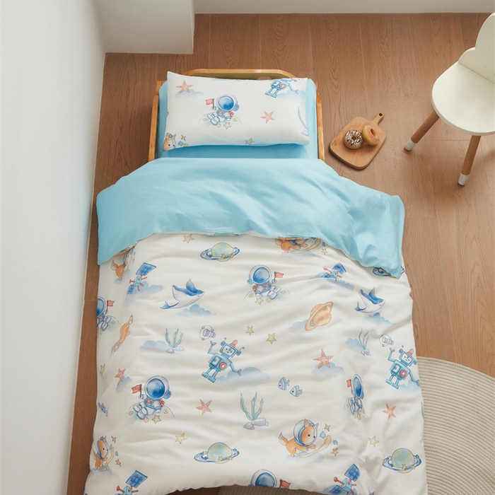 艾佳宝贝 2025新款A类全棉多功能可拆卸儿童盖毯四季被子 太空飞行