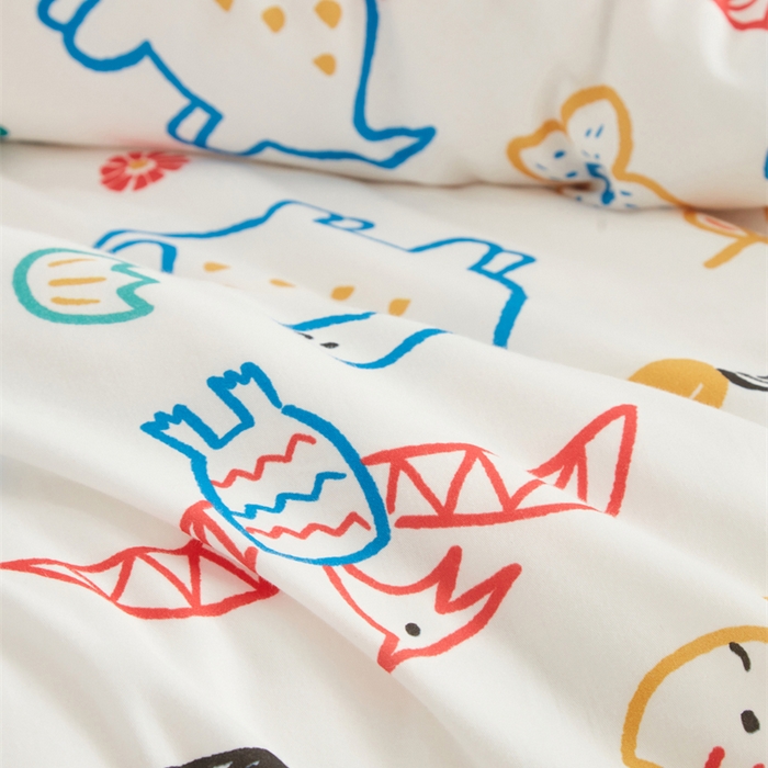 91家纺网 家纺一手货源 找家纺 艾佳宝贝 2025新款A类全棉多功能可拆卸儿童盖毯四季被子 好多恐龙
