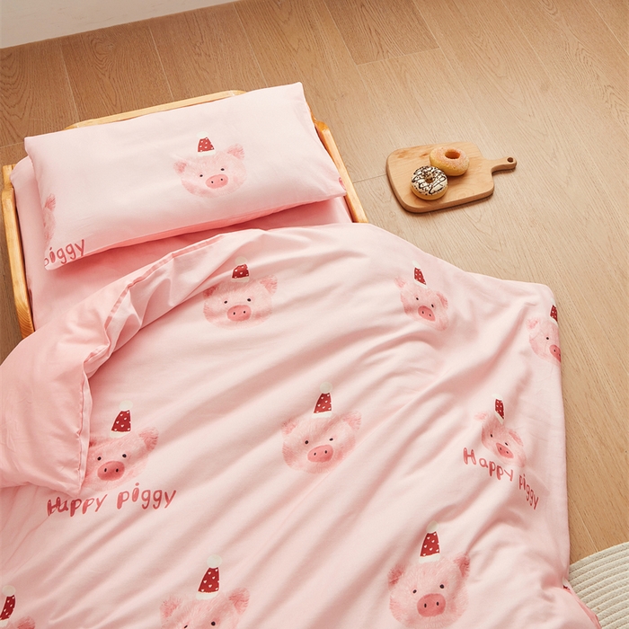 91家纺网 家纺一手货源 找家纺 艾佳宝贝 2025新款A类全棉多功能可拆卸儿童盖毯四季被子 乖巧萌猪