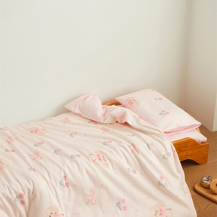 91家纺网 家纺一手货源 找家纺 艾佳宝贝 2025新款A类全棉多功能可拆卸儿童盖毯四季被子 小香兔