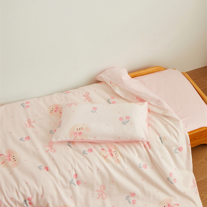 91家纺网 家纺一手货源 找家纺 艾佳宝贝 2025新款A类全棉多功能可拆卸儿童盖毯四季被子 小香兔