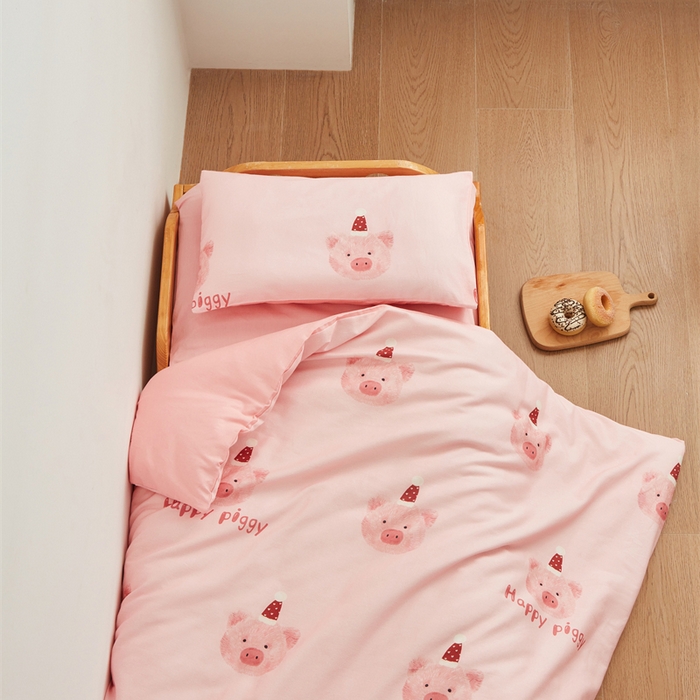 91家纺网 家纺一手货源 找家纺 艾佳宝贝 2025新款A类全棉多功能可拆卸儿童盖毯四季被子 乖巧萌猪