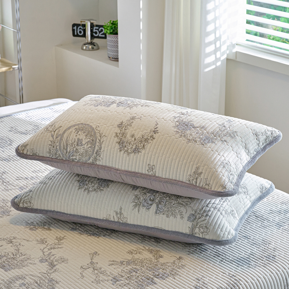 91家纺网 家纺一手货源 找家纺 小叮当家纺仓储工厂店 2025新款A版全棉B版牛奶绒床盖系列单床盖床盖单件 莫奈花园（A棉B绒）