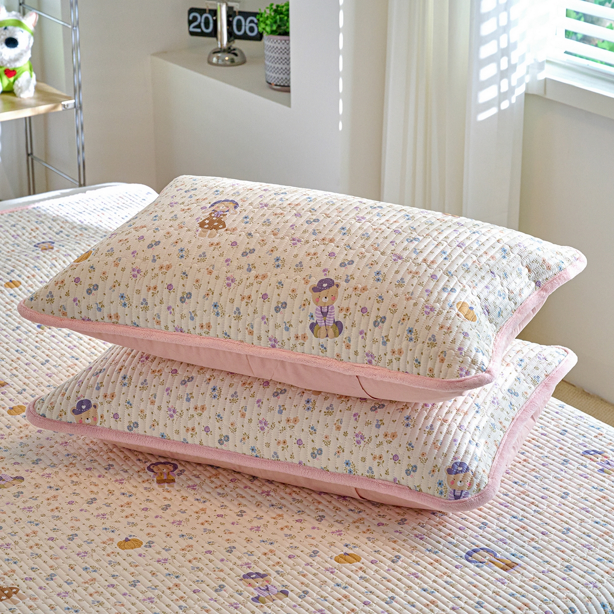 91家纺网 家纺一手货源 找家纺 小叮当家纺仓储工厂店 2025新款A版全棉B版牛奶绒床盖系列单床盖床盖单件 花田囡囡（A棉B绒）