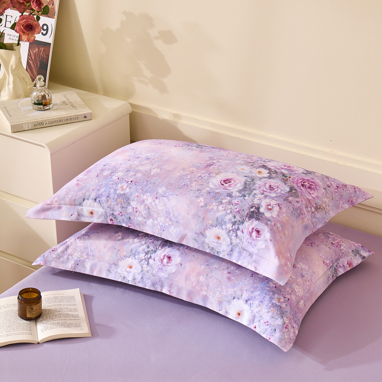 91家纺网 家纺一手货源 找家纺 （总）元元家居（元元被业） 2025秋冬新款全棉纯棉磨毛印花单枕套