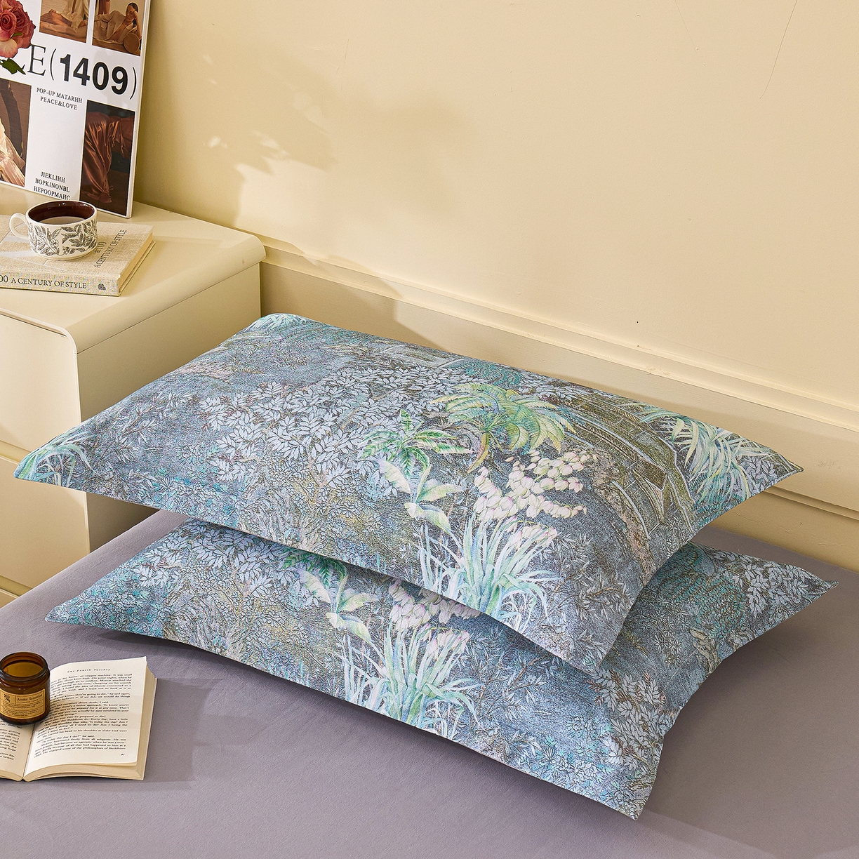 91家纺网 家纺一手货源 找家纺 （总）元元家居（元元被业） 2025秋冬新款全棉纯棉磨毛印花单枕套