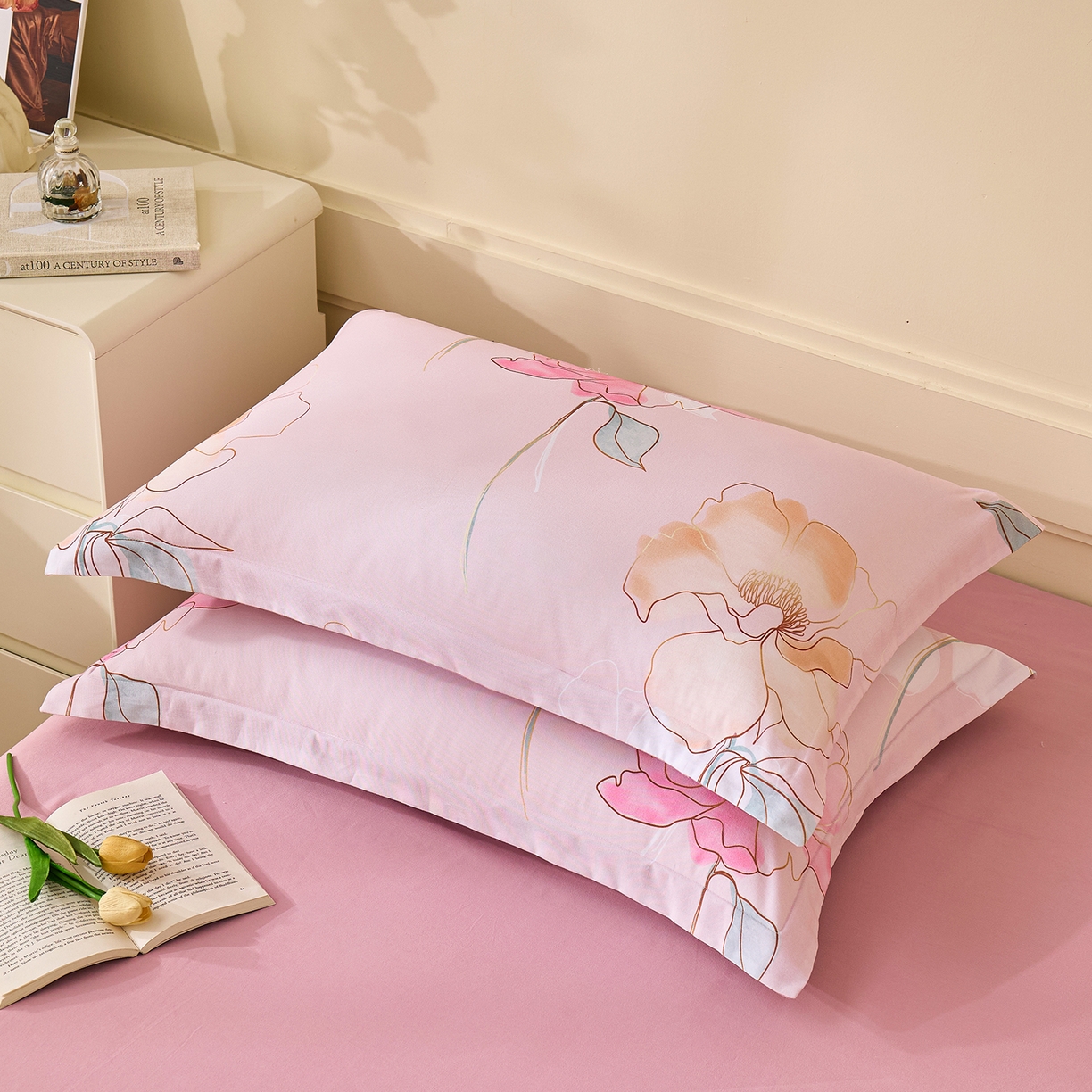 91家纺网 家纺一手货源 找家纺 （总）元元家居（元元被业） 2025秋冬新款全棉纯棉磨毛印花单枕套