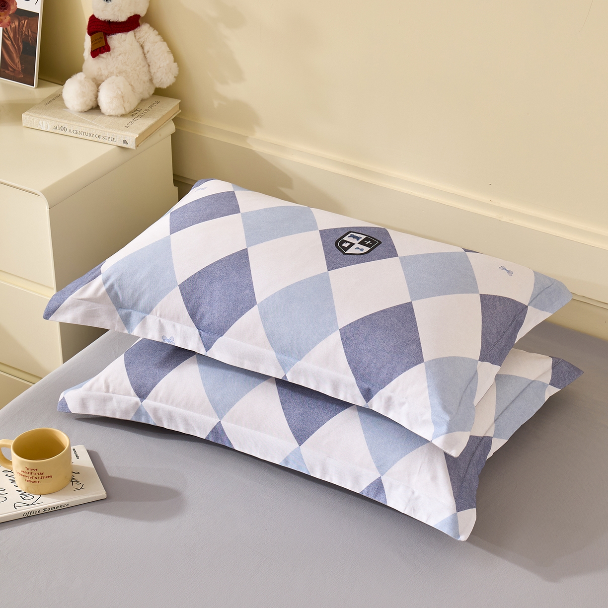 91家纺网 家纺一手货源 找家纺 （总）元元家居（元元被业） 2025秋冬新款全棉纯棉磨毛印花单枕套